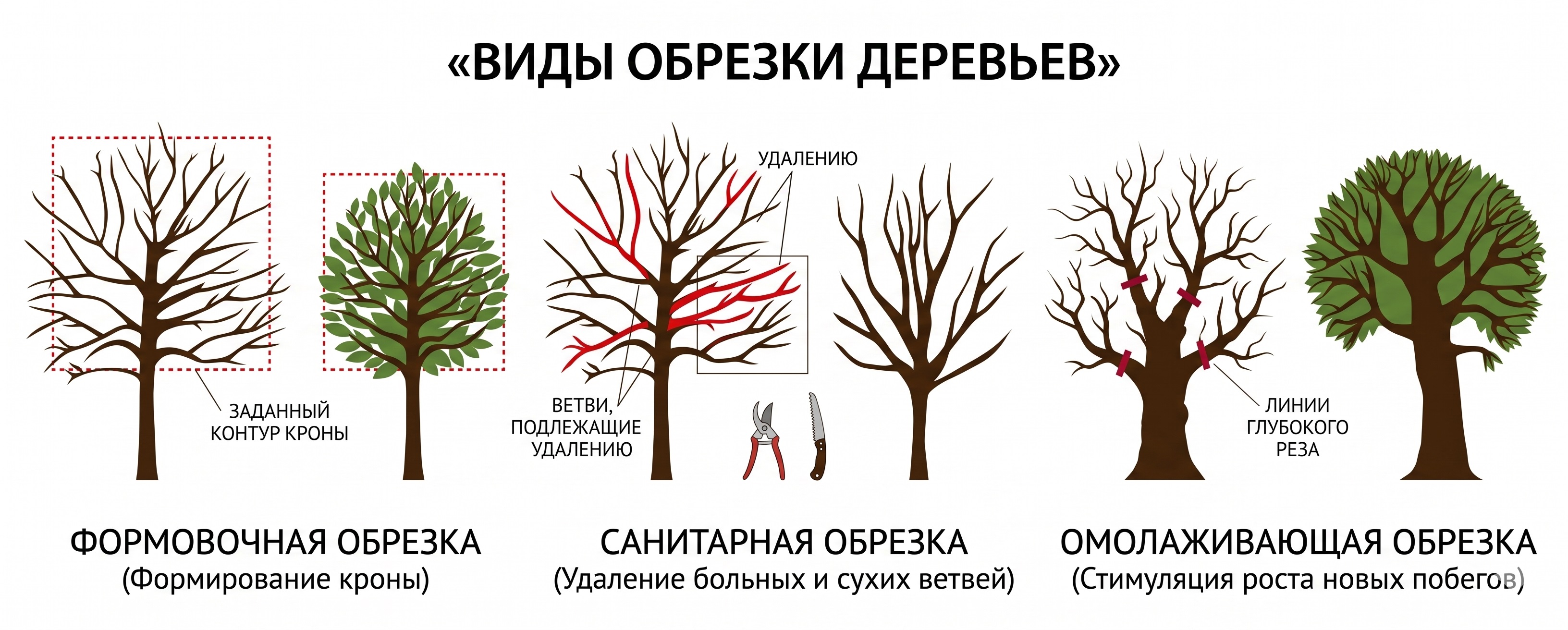 Виды обрезки Виды обрезки