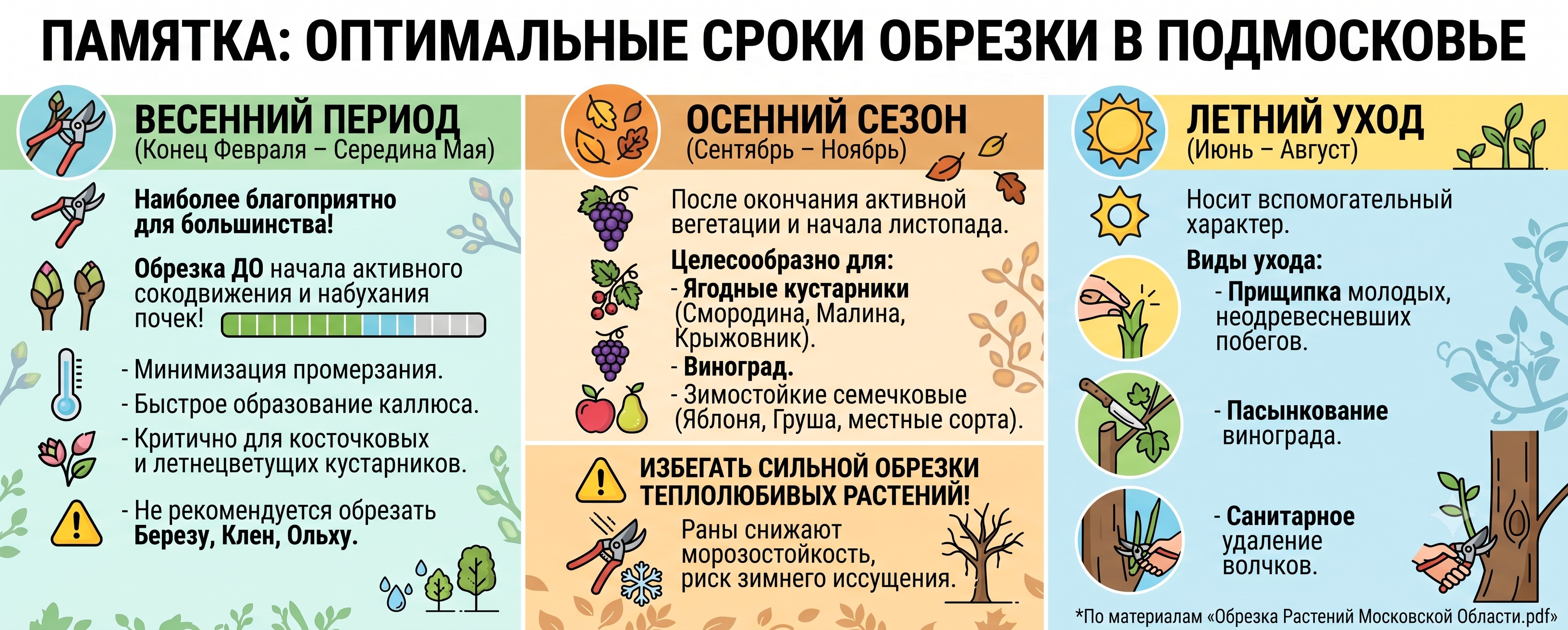 Сроки обрезки Сроки обрезки
