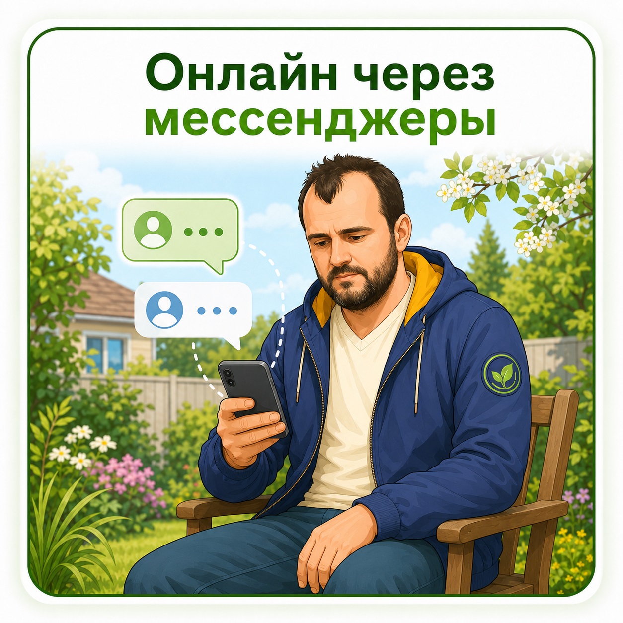 Онлайн через мессенджеры